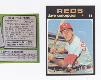 ROOKIE novelty  1971 Dave Concepcion Big Red Machine Cincinnati