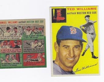 No. 250  1954 TED WILLIAMS card / reprint The Splendid Splinter Boston Red Sox just like the original