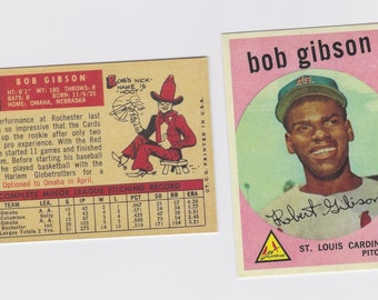 rookie cards. ROOKIE BOB GIBSON  1959  Reprint  St. Louis Cardinals World Series hero 3 wins just like the original