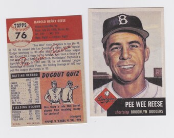 1953 PEE WEE REESE Brooklyn Dodgers  reprints just like originals same size card stock