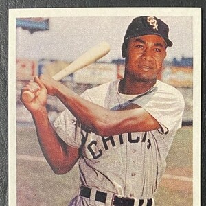 First Black to play in AL LARRY DOBY Reprint 1957 White Sox Cleveland Indians image 1
