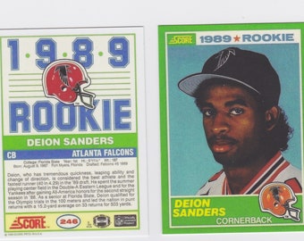 Coach Prime Colorado Deion Sanders 1989 Score rookie novelty card+  Yankees Falcons Cowboys Neon Deion