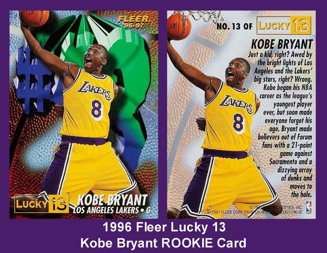 1996 Lucky 13 Fleer Kobe Bryant ROOKIE Reprint 1997 Los - Etsy