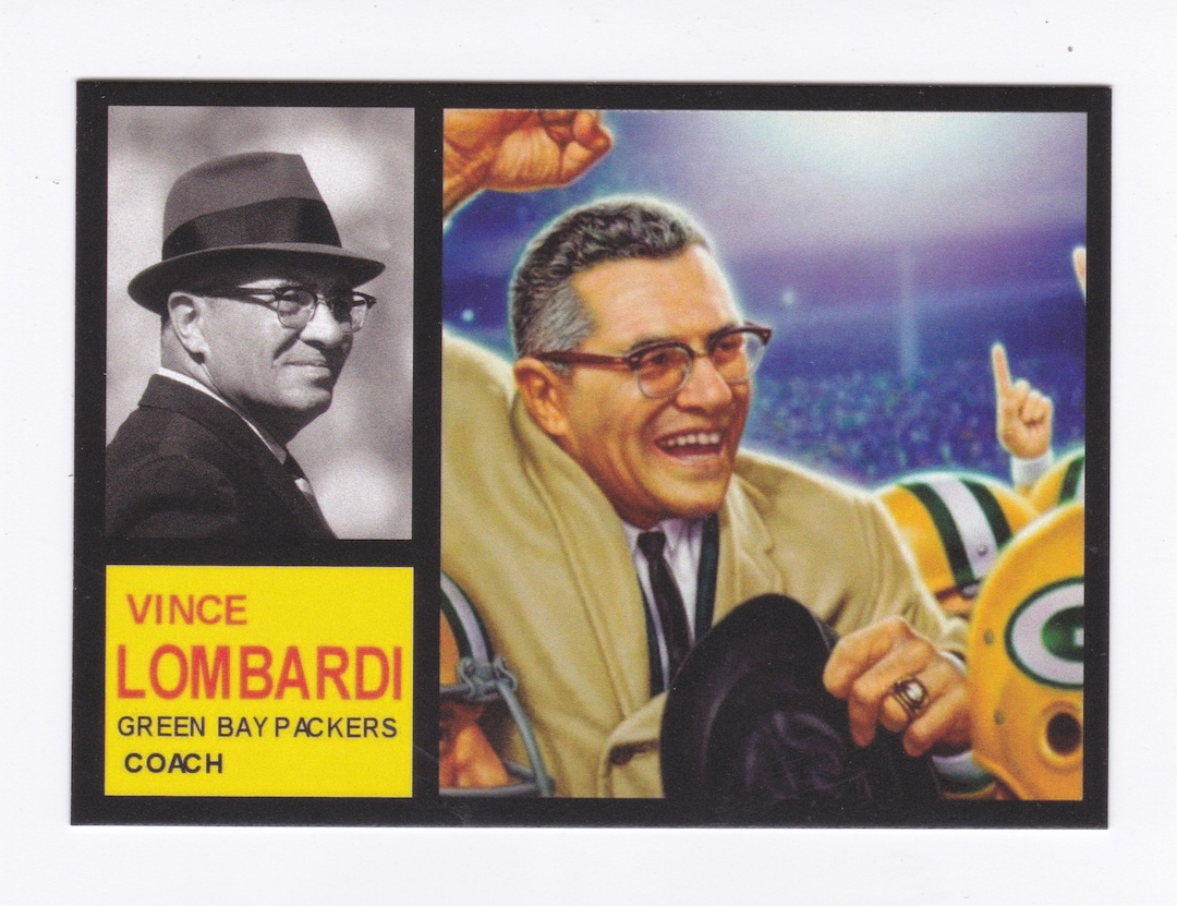 SUPER BOWL 1 & 2 Vince Lombardi Coaching Card Green Bay Packers Career