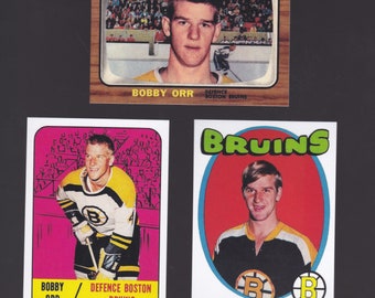 Hockey Fans 3 Bobby Orr reprints rookie and more with  Hockey Rookie Reprint Boston Bruins