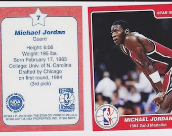 No. 7 GOLD MEDALIST 1984 olympics  Michael Jordan   reprint Star 1985 Chicago Bulls