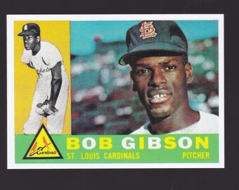 1960  BOB GIBSON   Reprint  St. Louis Cardinals World Series hero 3 wins just like the original