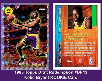 1996  Draft Redemption  Kobe Bryant ROOKIE Reprint  Los Angeles Lakers