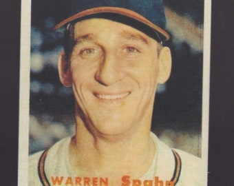 WARREN SPAHN 1957  RP Milwaukee Braves