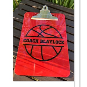 Personalized Coaches Clipboard - Personalized Basketball Coach Clipboard - Basketball Coach Gift - Basketball - Basketball Clipboard