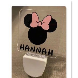 Minnie Mouse Night Light - Cute Night Light - Pink Night Light - Cute Night Light - Girls Room Minnie Decor - Minnie Girls Room