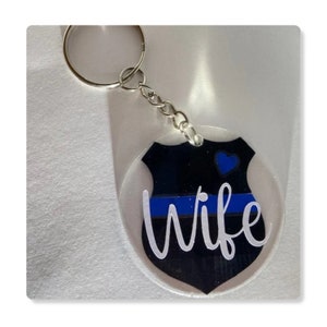 Police Wife Keychain - Future Mrs Police Keychain - Police Wife - Future Police Wife - Future Mrs - Police Engagement- Personalized, Police