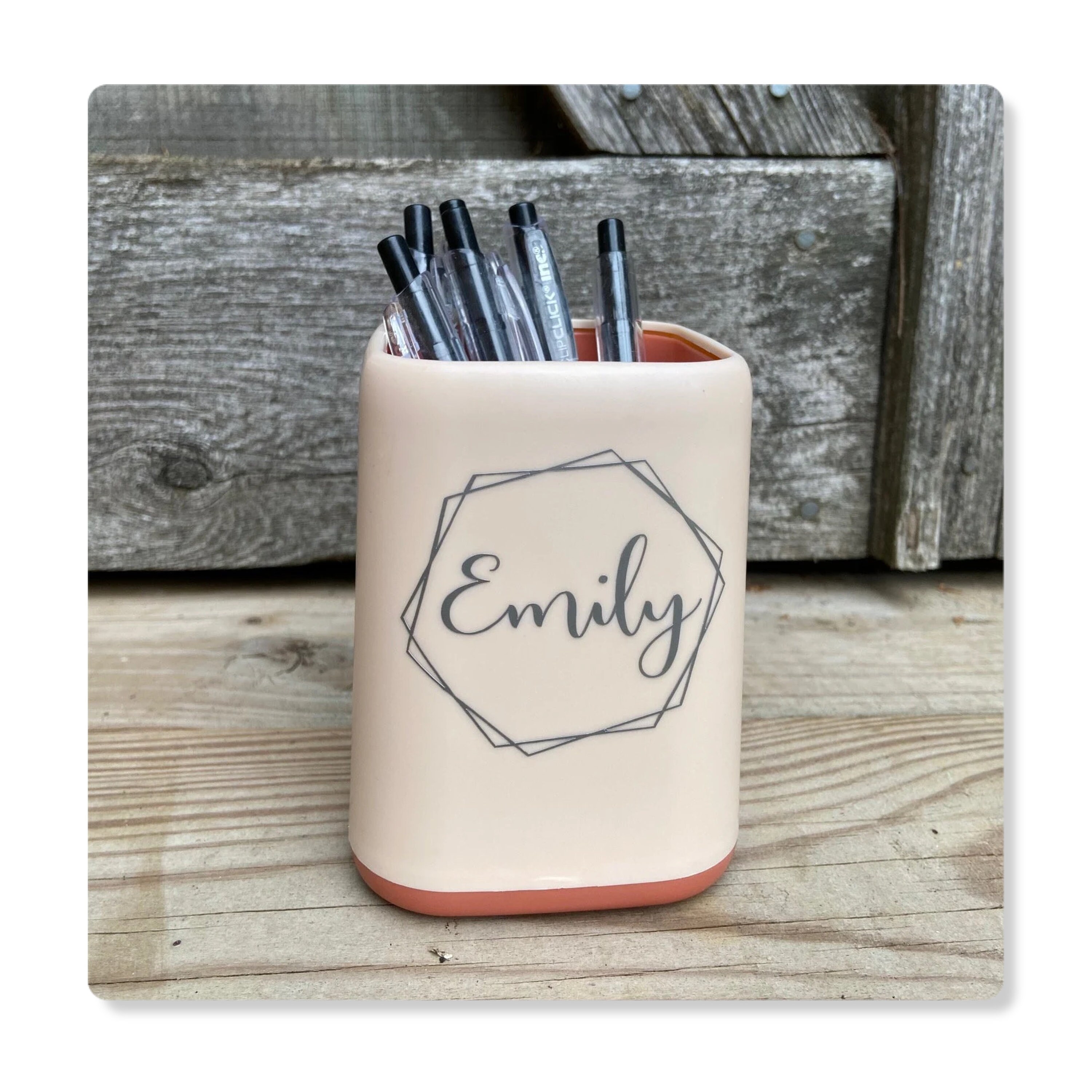 Personalized Name Pencil Holder Personalized Pen Holder Name Pencil Holder Cute Pink Office Name