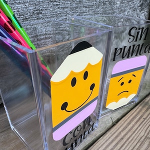 Con Punta Sin Punta Portalapiz Regalo de Maestro Sharp Dull Pencil Holders Teacher Appreciation Gift Spanish Teacher Spanish Classroom image 5