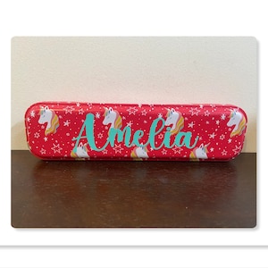 Personalized Pencil Box - Personalized School Supplies - Personalized Unicorn Pencil Box - Back to School Supplies - Unicorn Pencil Holder