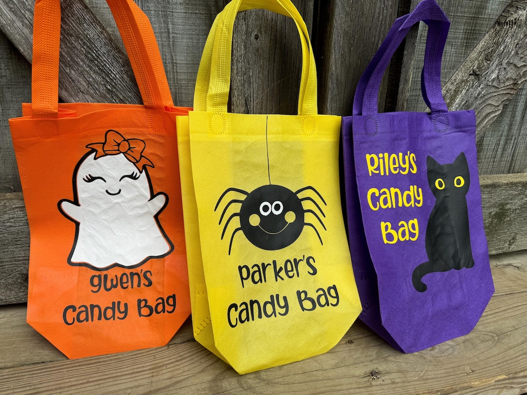 Kids Trick or Treat Bags Personalized Candy Bags Personalized Halloween ...