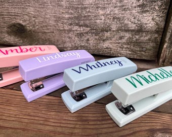 Personalized Tape Dispenser Personalized Office Supplies Cute Office Accessories Pink Desk Accessories Mint Desk Accessories Coworker Gift