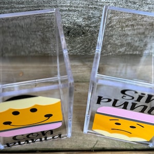 Con Punta Sin Punta Portalapiz Regalo de Maestro Sharp Dull Pencil Holders Teacher Appreciation Gift Spanish Teacher Spanish Classroom image 6