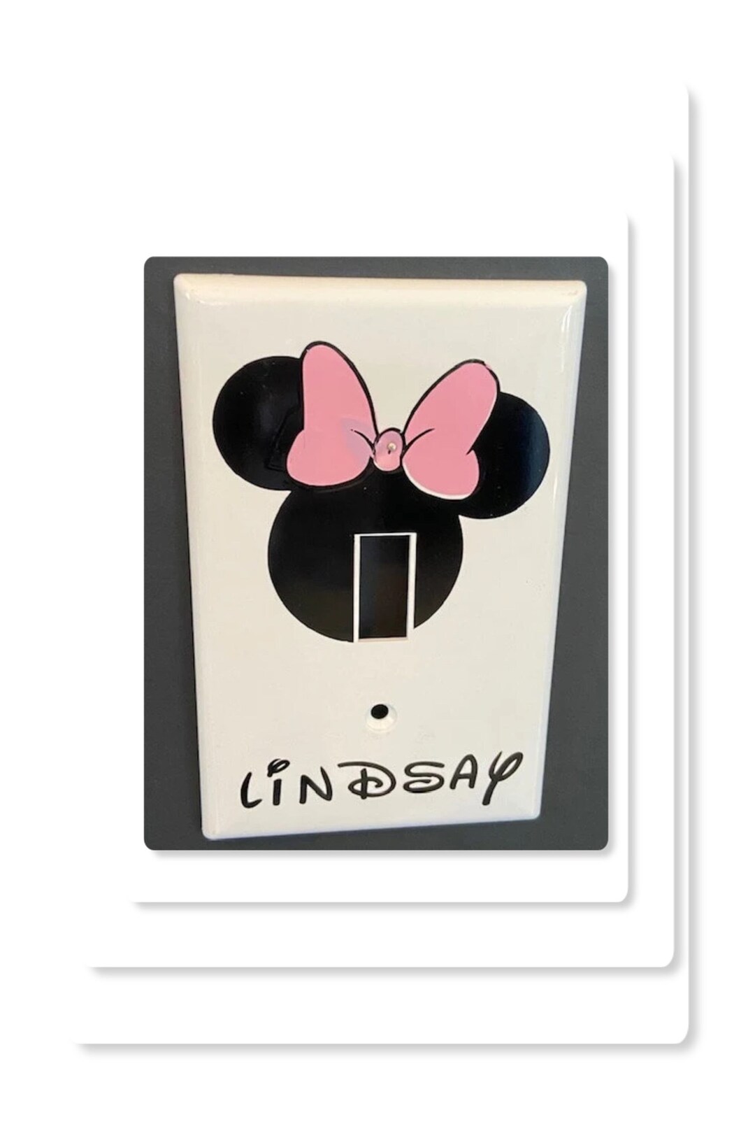 Minnie Mouse Light Switch Cover Personalized Light Switch Cover Minnie Mouse Pink Light Switch