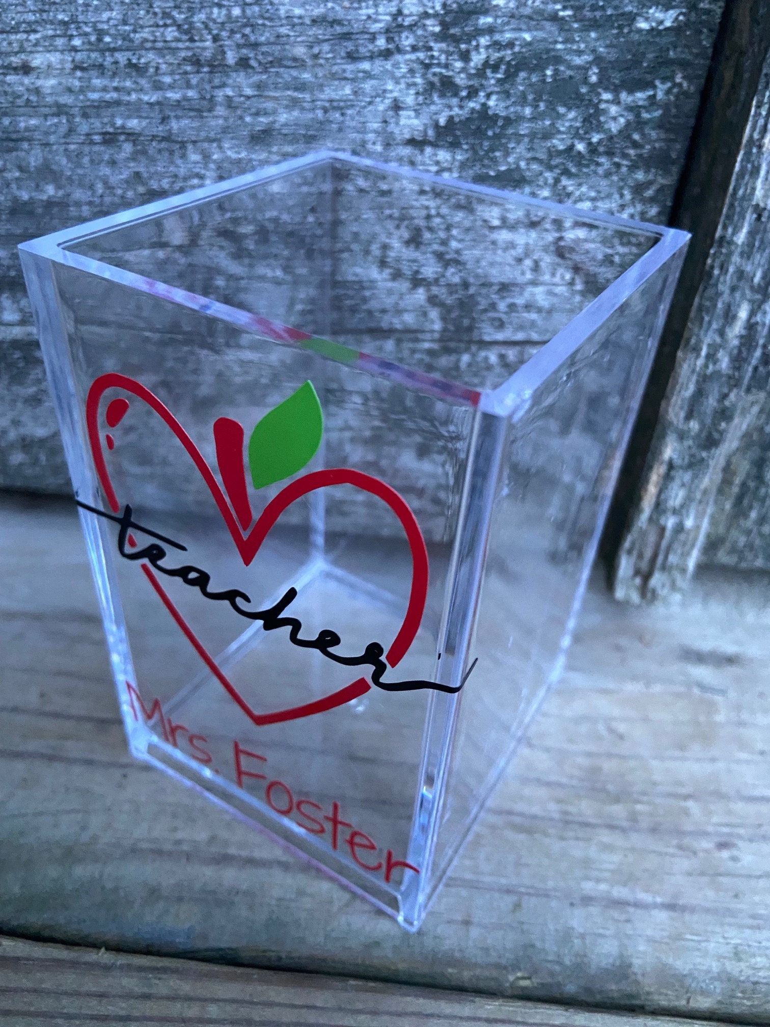Personalized Teacher Pencil Holder Pen Holder Teacher Appreciation Gift ...