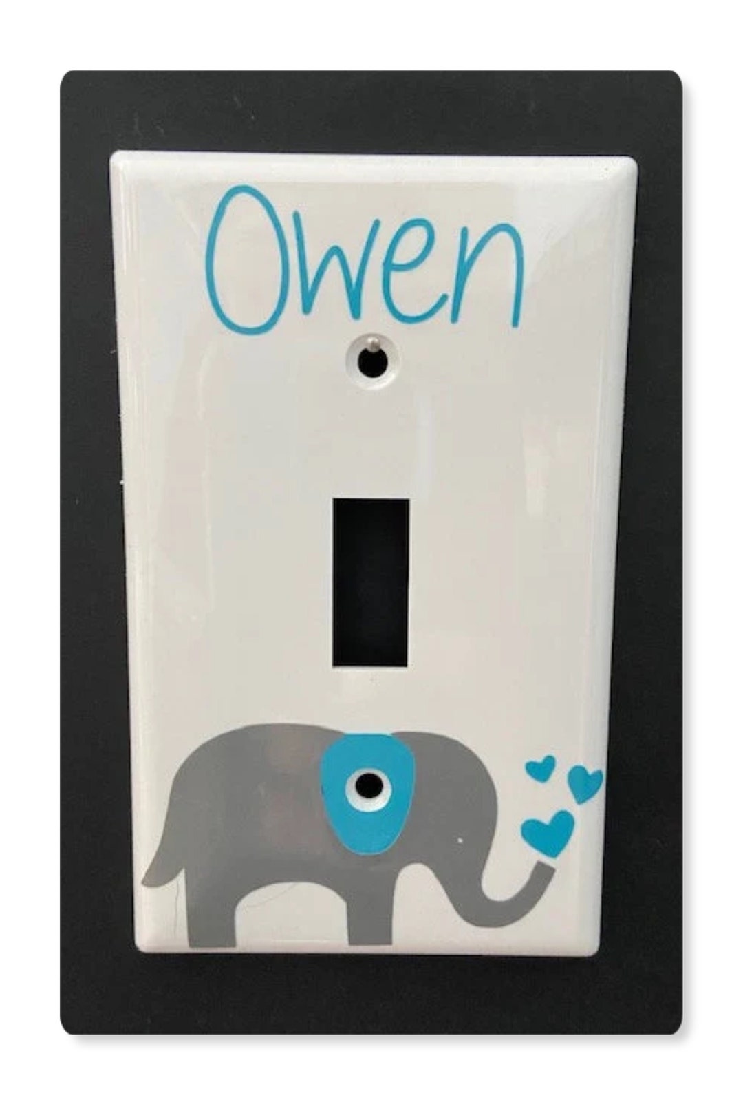 Elephant Light Switch Cover Personalized Light Switch Cover Etsy