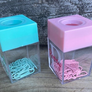 Personalized Paper Clip Holder Cute Office Supplies Pink Office Supplies Teacher Gift Boss's Gift Teacher Appreciation Desk Accesosories Bild 3