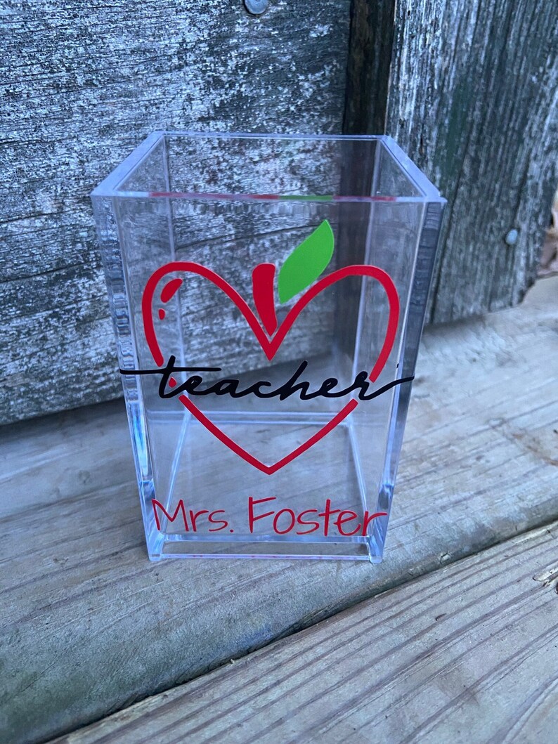 Personalized Teacher Pencil Holder Pen Holder Teacher Appreciation Gift ...
