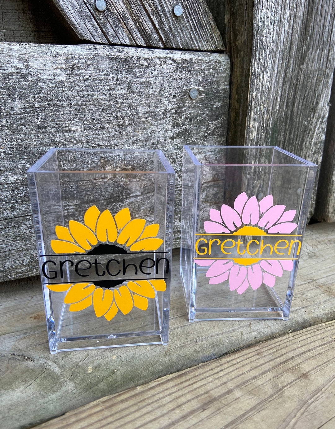 Personalized Flower Pen Holder Gifts for Her Cute Pencil Holder Teacher ...