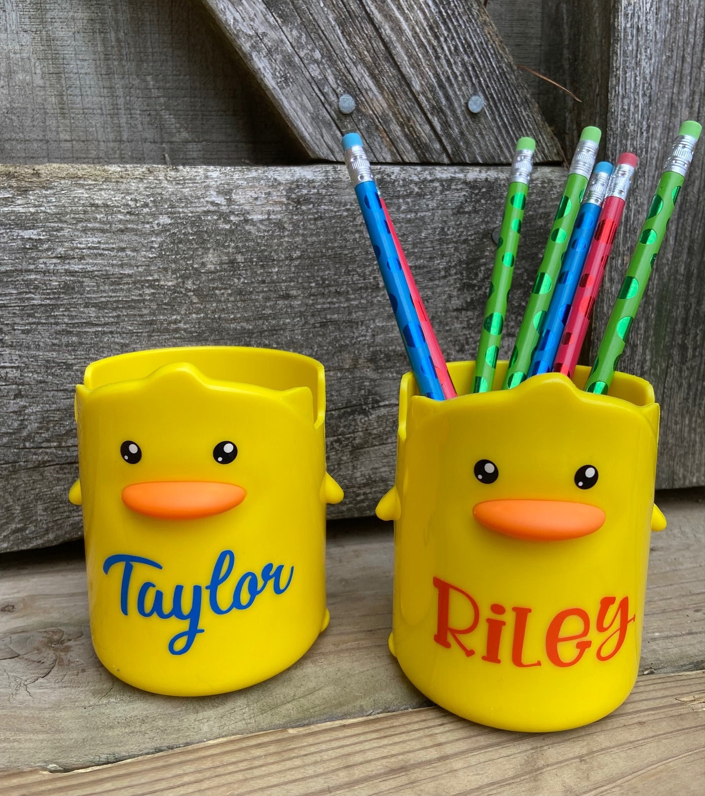 Duck Pen Holder Personalized Pen Holder Cute Office Supplies Student Pencil Holders Kid Pencil Holders Coworker Teacher Gifts