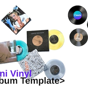 DIY Miniatur Schallplatte oder Schallplatte Album Vorlage - Puppenhaus Miniatur 1:12