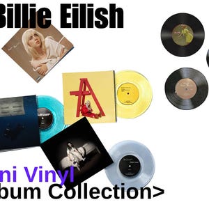 Billile Eilish Collection of Miniature Vinyl LP Record Albums / Covers 1:12 Scale
