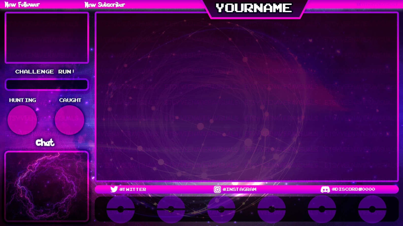 Ghost Pokemon Theme Stream Overlay Set Twitch Facebook and | Etsy