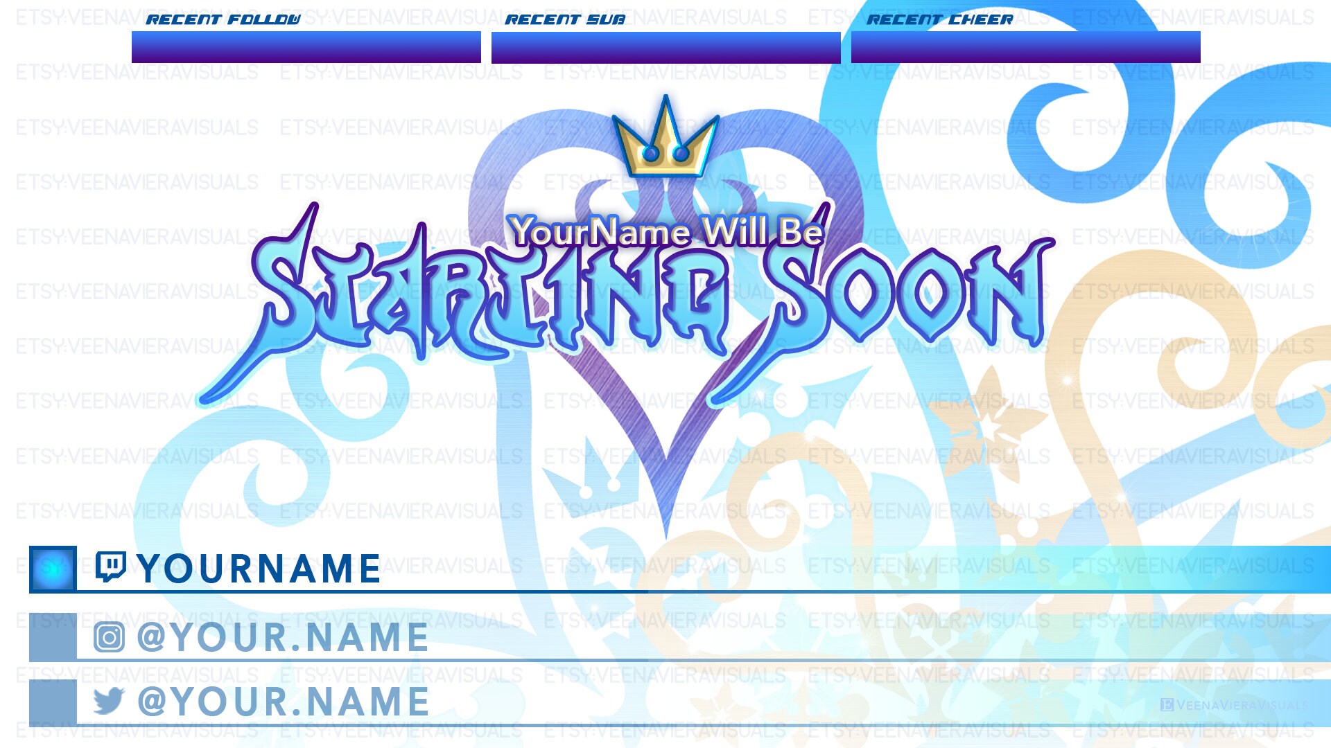 Kingdom Hearts Themed Stream Overlay Set for Twitch and - Etsy