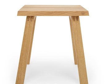 Tabouret élégant « Fritz » en bois de chêne