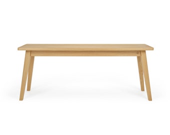 Bench "Josef" made of oak, handmade and oiled, bench, dining room bench, solid, wardrobe bench