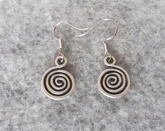 Ohrringe Spirale boho silber Ohrhänger Hippie gypsy