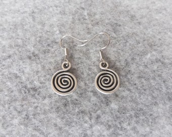 Ohrringe Spirale boho silber Ohrhänger Hippie gypsy