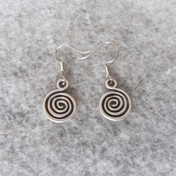 Ohrringe Spirale boho silber Ohrhänger Hippie gypsy