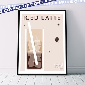 Coffee Recipe Kitchen Poster Print | Customisation Available | Neutral Colours