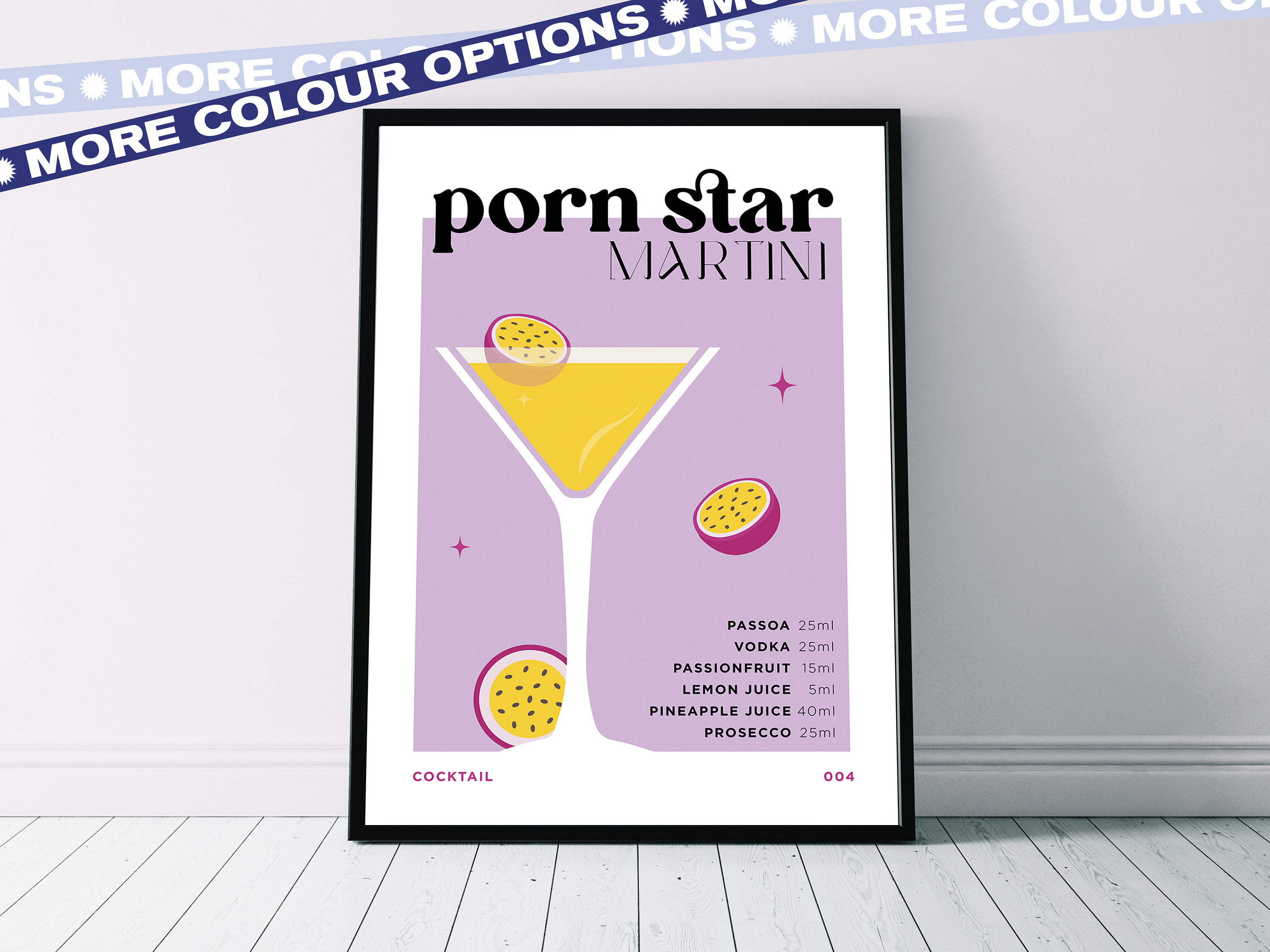 Bar Porn Star - Cocktail Recipe 'porn Star Martini' Poster - Etsy