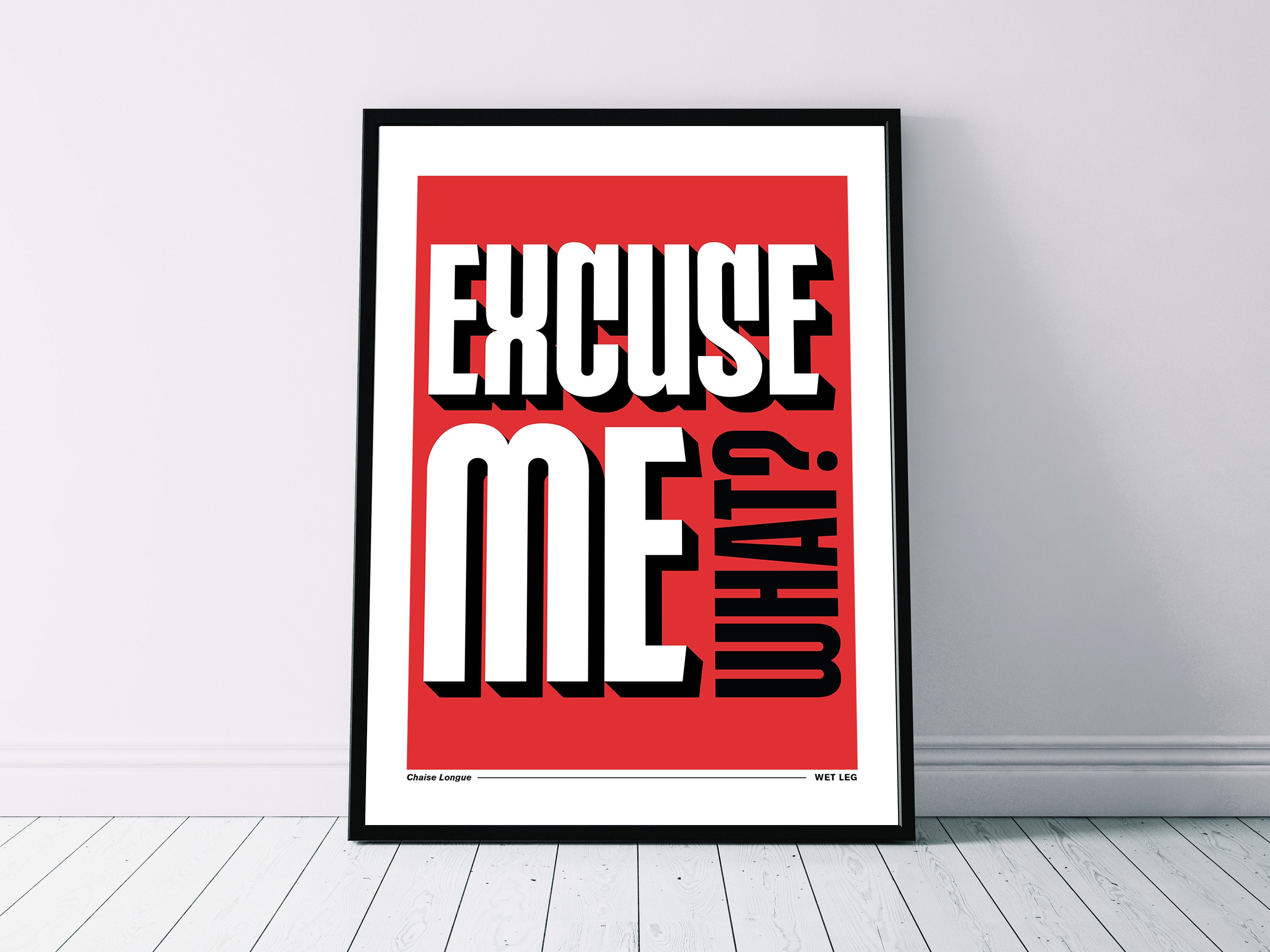 Wet Leg 'chaise Longue' Lyrics Poster Pop Music Print Etsy