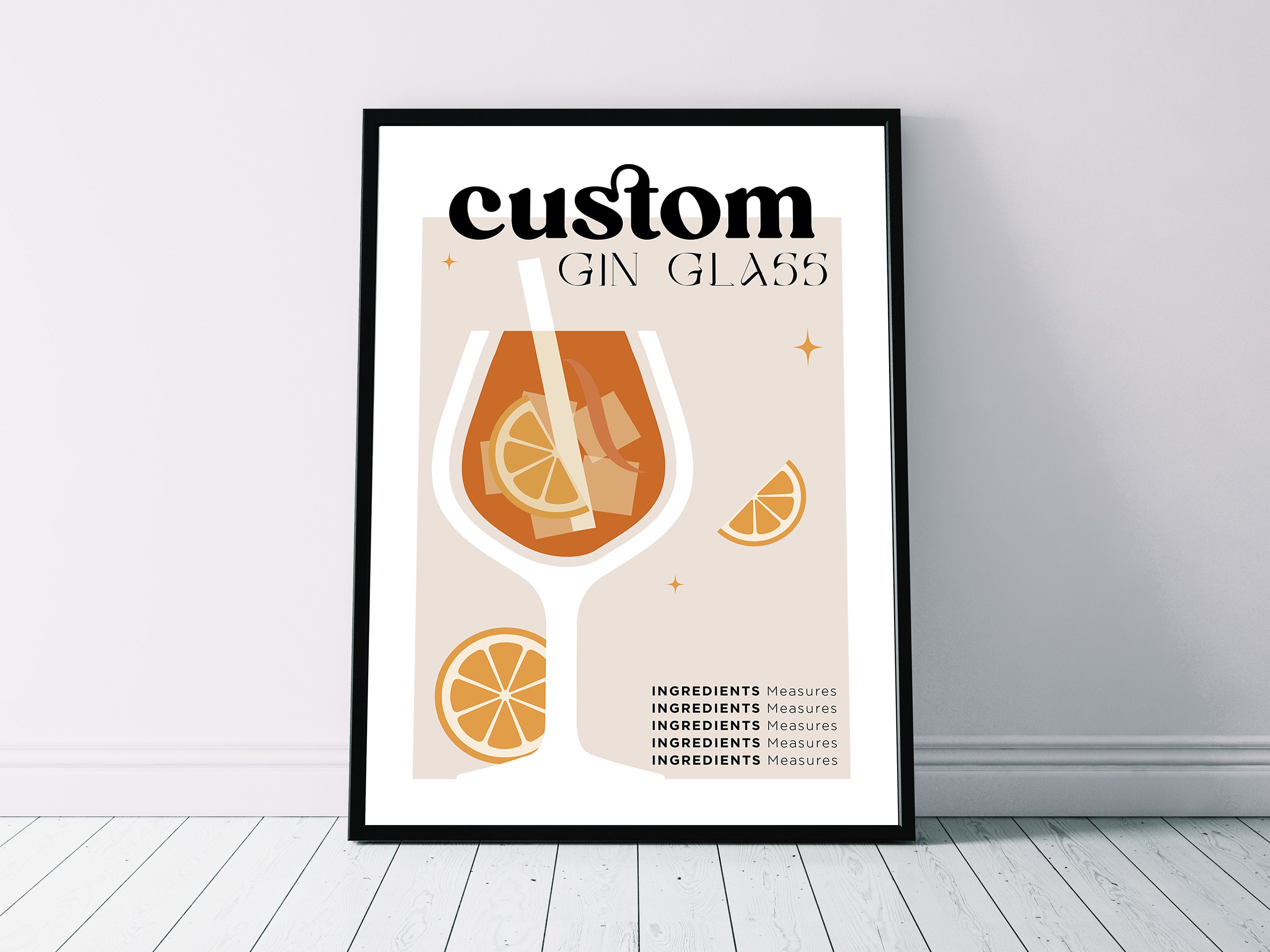 Affiche de recette de cocktail personnalisée