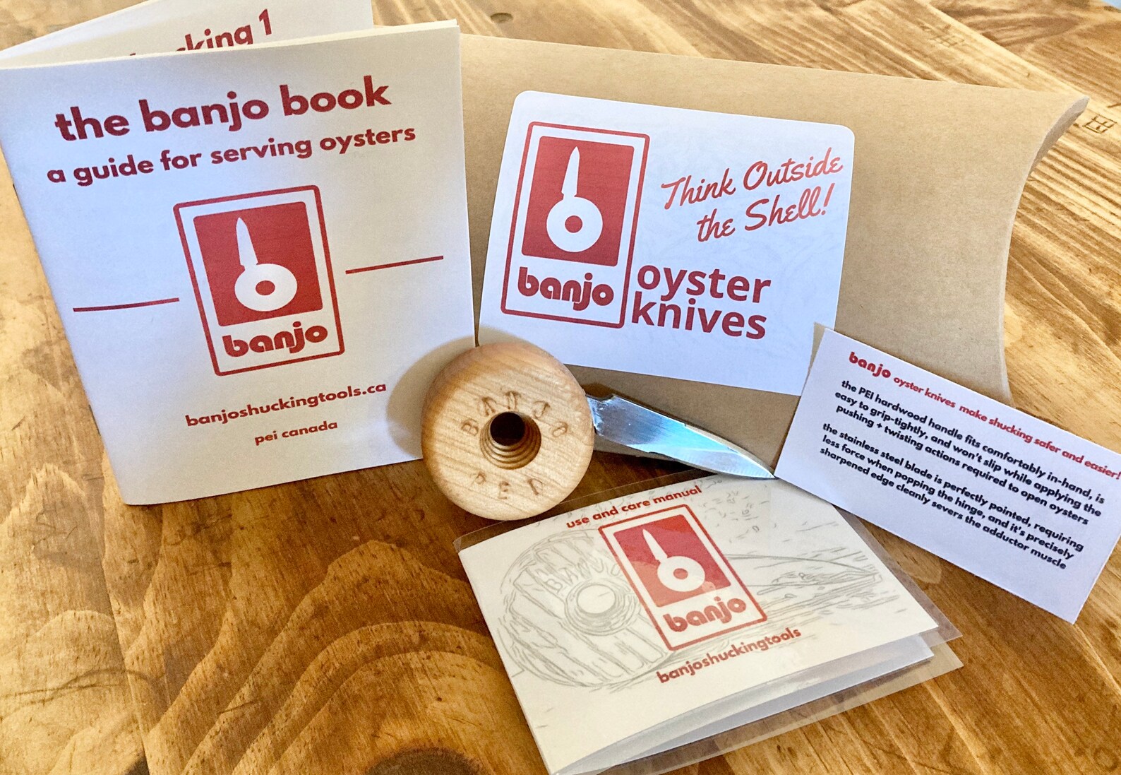 Banjo Oyster Knife With Use & Care Manual Banjo Book a Etsy Canada
