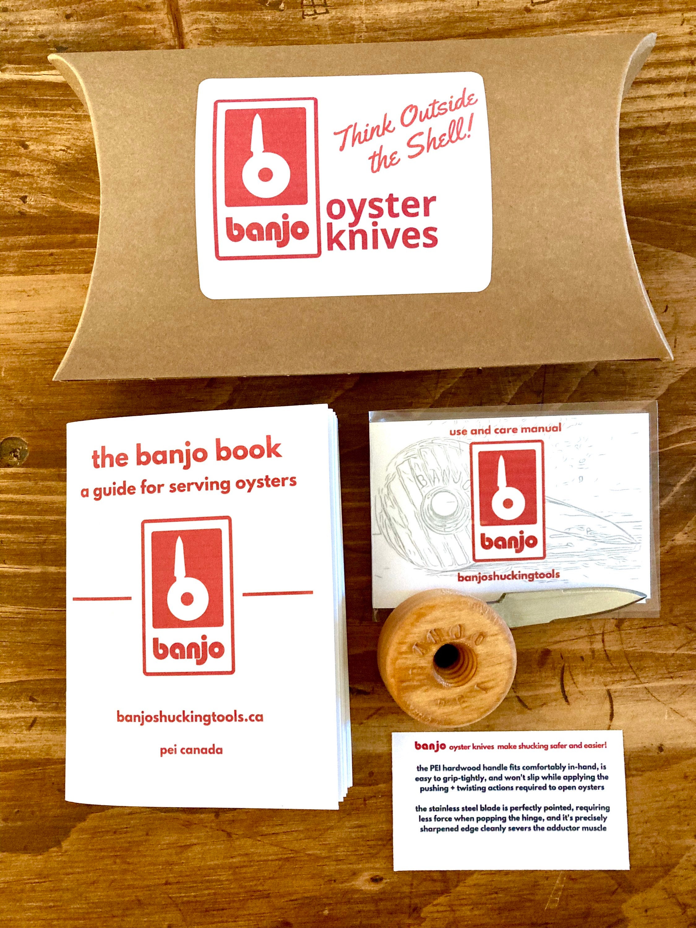 Banjo Oyster Knife With Use & Care Manual Banjo Book a Etsy Canada