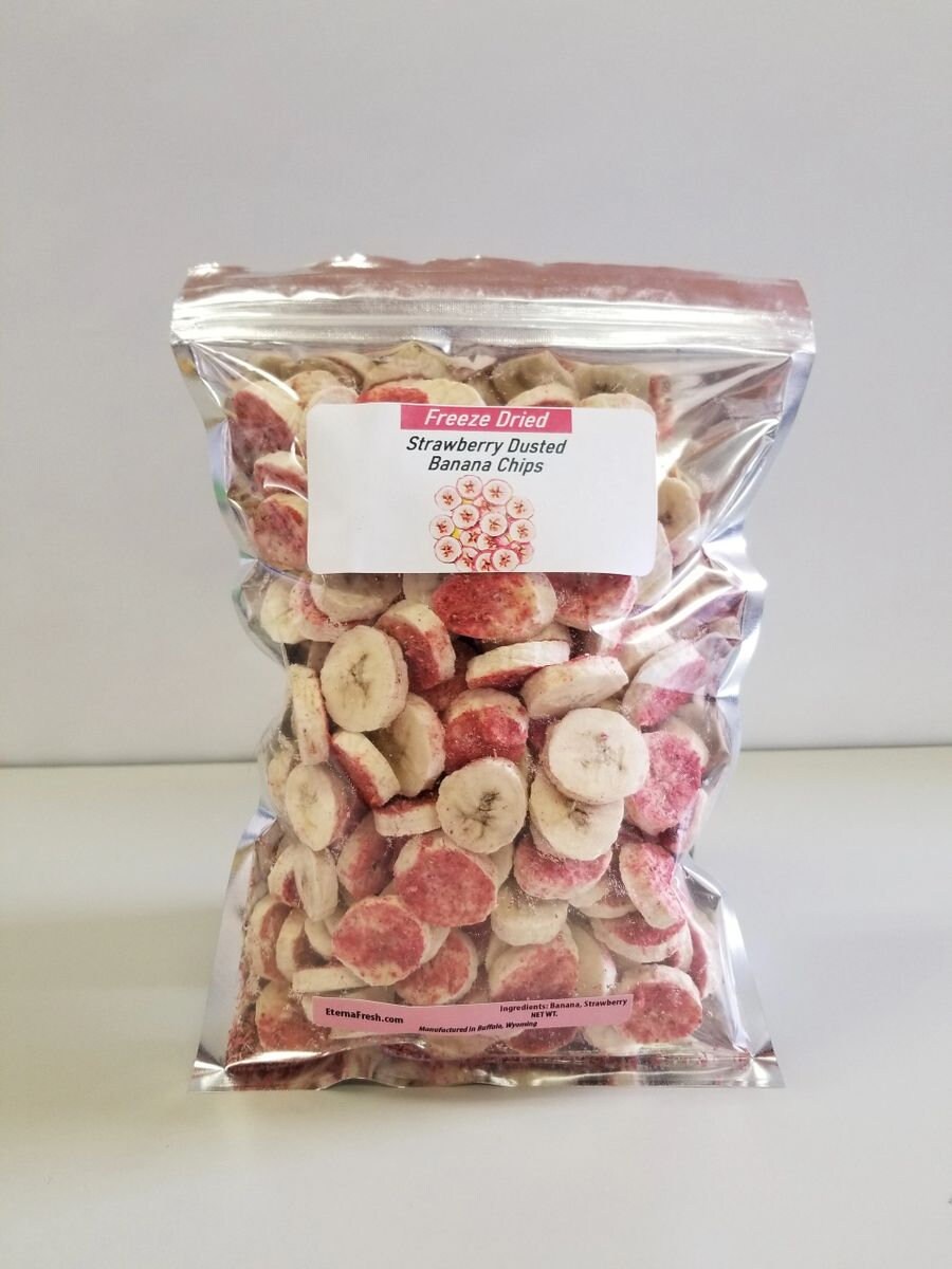 Freeze Dried Dusted Strawberry Banana Chips - Etsy