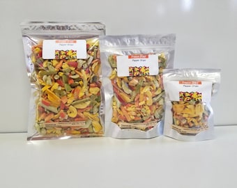 Freeze Dried Mixed Pepper Strips