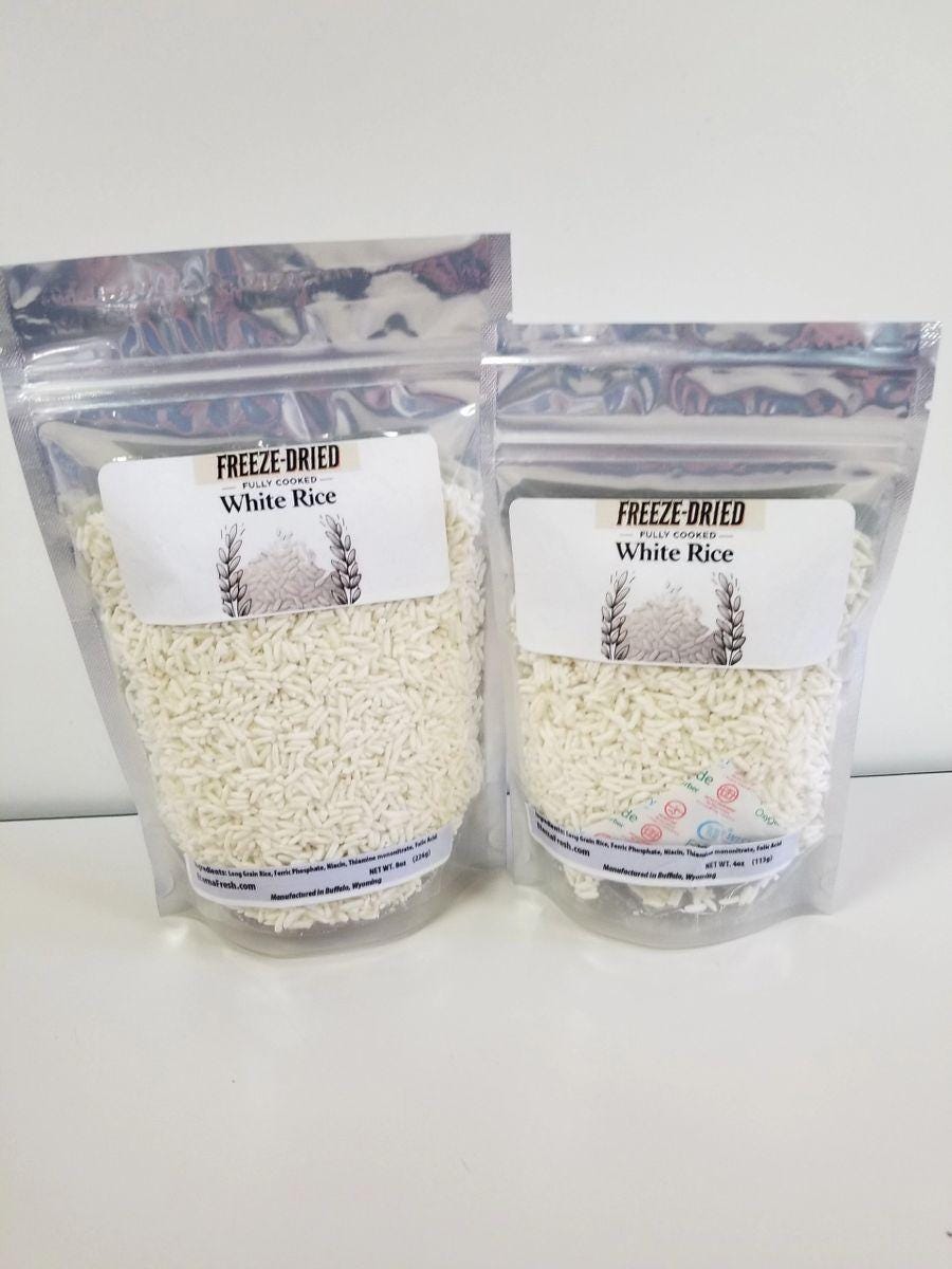 Freeze Dried Cooked White Rice