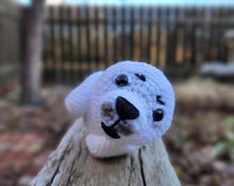 Handmade Crochet Baby Seal Plushie: Arctic Amigurumi