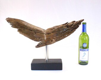 19003 Natural Wood Sculpture, Forest Sculpture, Driftwood Sculpture: Forest Hawk