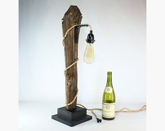 Natural Wood Edison Lamp